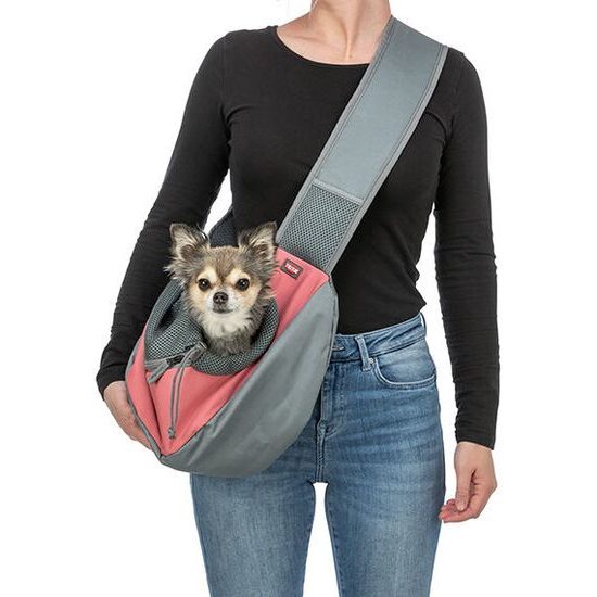 Trixie Front Sling Carrier přední nosítko/taška 50 x 25 x 18 cm růžová/šedá (max. 5kg)