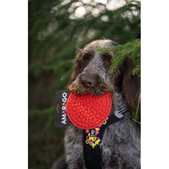 Amarago lízací podložka kruh červený