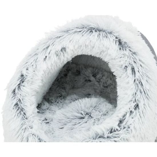 Trixie Jeskyně HARVEY 35x 26x 41cm plyš s dlouhým vlasem šedá