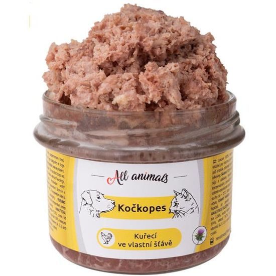 All Animals Kočkopes sklo kuře ve vlastní šťávě 200g