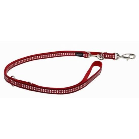 Red Dingo Vodítko přepínací 15 mm x 2 m Bones Rfx Červená