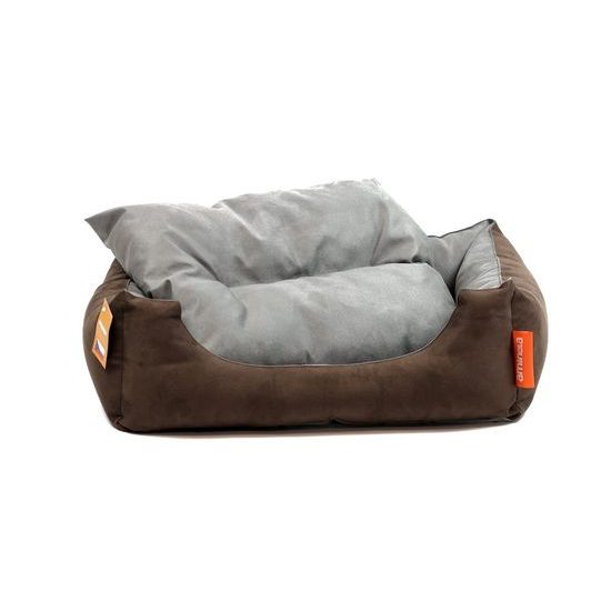 Aminela pelíšek s polštářem M hnědá/šedá 70x60cm