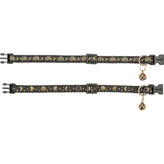 Trixie Obojek pro kočky zlaté zdobení s rolničkou černá