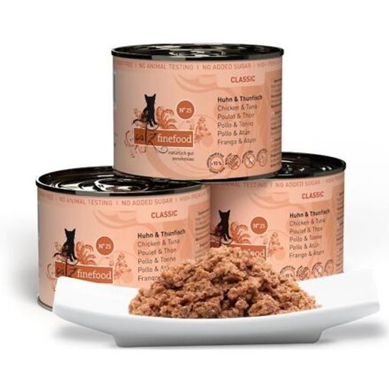 Catz finefood Konzerva CF No.25 s kuřecím masem a tuňákem 200g