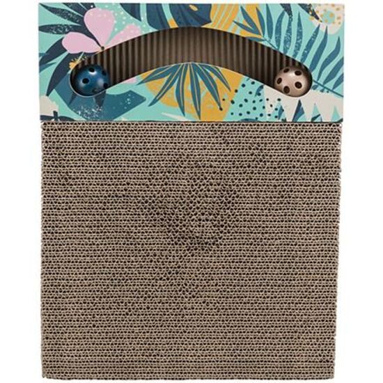 Trixie Škrabací karton s hračkou 38x30cm bílý