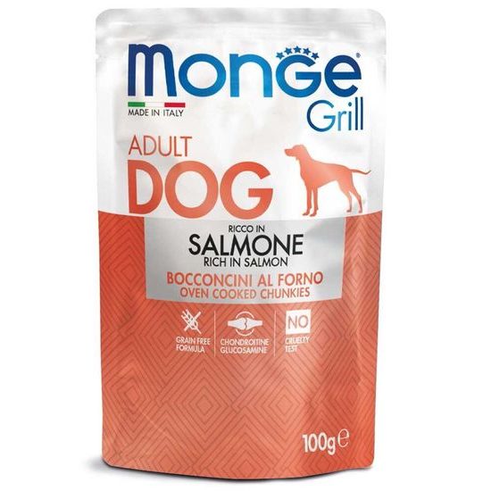 Monge GRILL kapsička s lososem pro psy 100 g