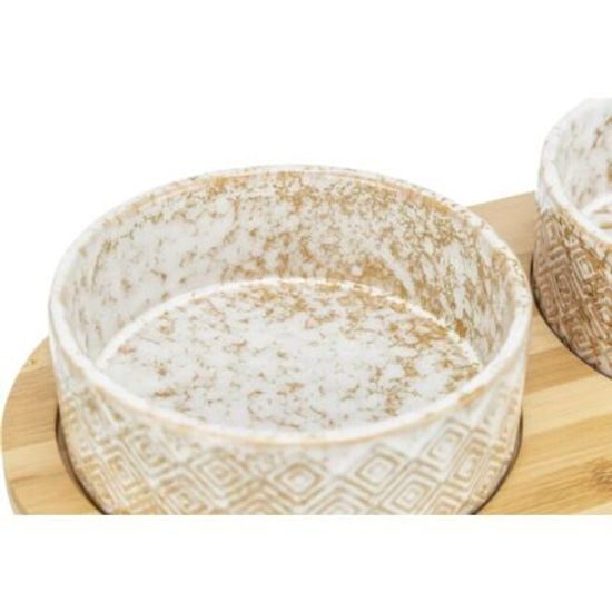 Trixie Set misek v bambusovém stojanu