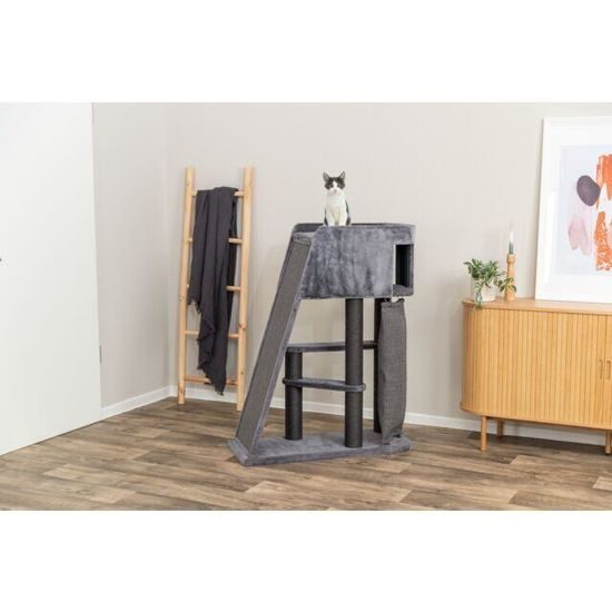 Trixie Škrabadlo ACTIVE 96x38 / 122 cm s lezeckou rampou šedá