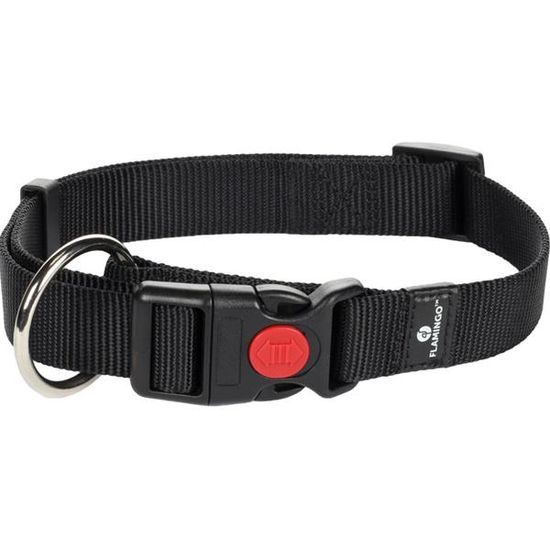 Flamingo Obojek nylon Ziggi černý S 1,5x30-45cm