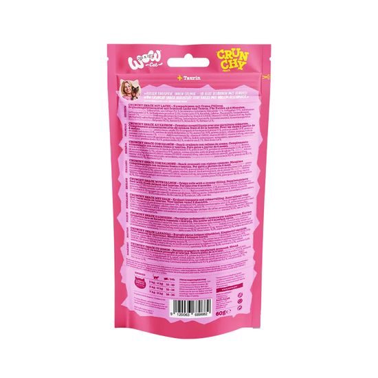 WOW Cat Plněné polštářky Crunchy s lososem 60g