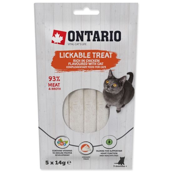 Ontario Pochoutka lízací kuře + oves 5x14g