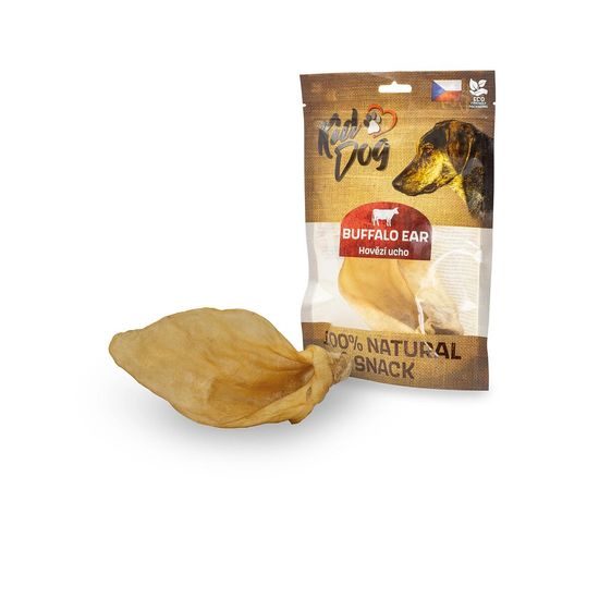 KidDog 100% Natural Snack hovězí ucho přírodní 20 cm / 55 - 60 g
