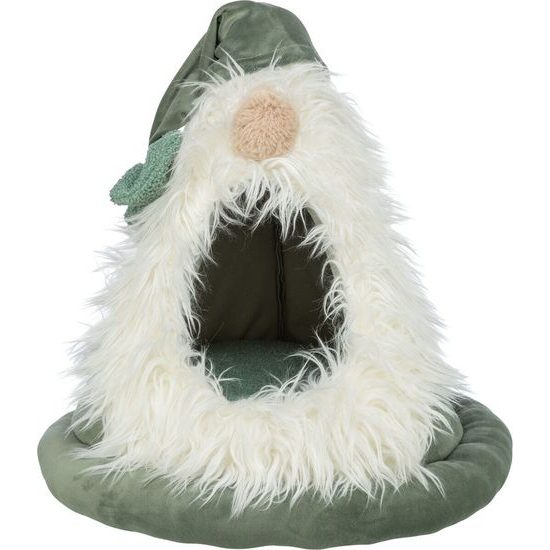 TRIXIE Xmas Bed Dwarf vánoční sametová kukaň Skřítek ø 45 × 47 cm šalvějová