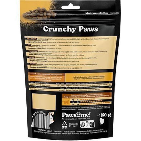 Pawsome! Crunchy Paws s drůbežím masem 150 g