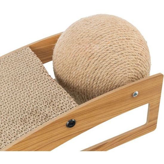 Trixie Škrabací rampa s míčem 40x17x20 cm dřevo/karton/sisal