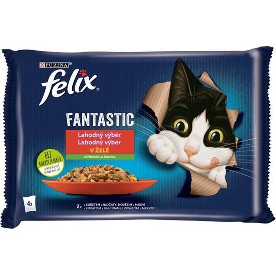 Felix Cat kapsička Fantastic Multipack masový výběr + zelenina 4x85 g