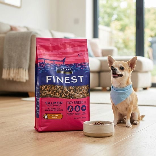 FISH4DOGS Granule pro psy extra malé Finest losos s bramborami 1,5 kg, 1+