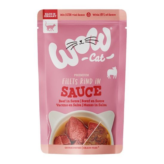 WOW Cat Kapsička Sauce Hovězí Adult 85g