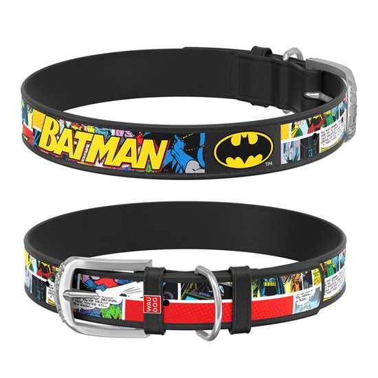 WAUDOG Obojek kožený DC Batman