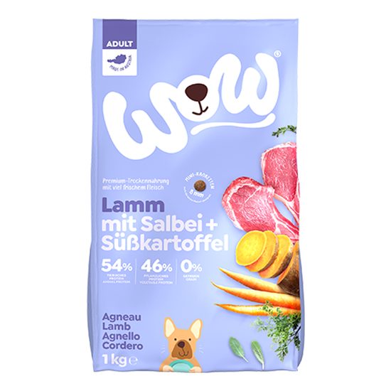 WOW Granule Jehněčí Adult 1kg Minis