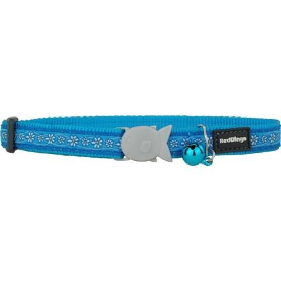 Red Dingo Obojek pro kočky Daisy Chain Turquoise