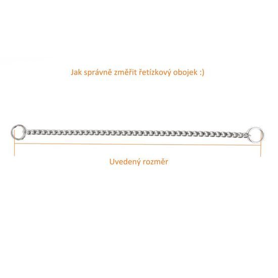 Bafpet Stahovací obojek řetízkový jednořadý