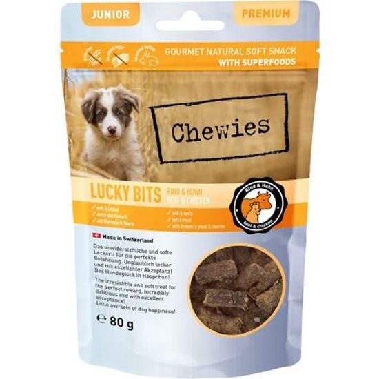 Chewies Lucky Bits Junior Hovězí a kuře 80 g