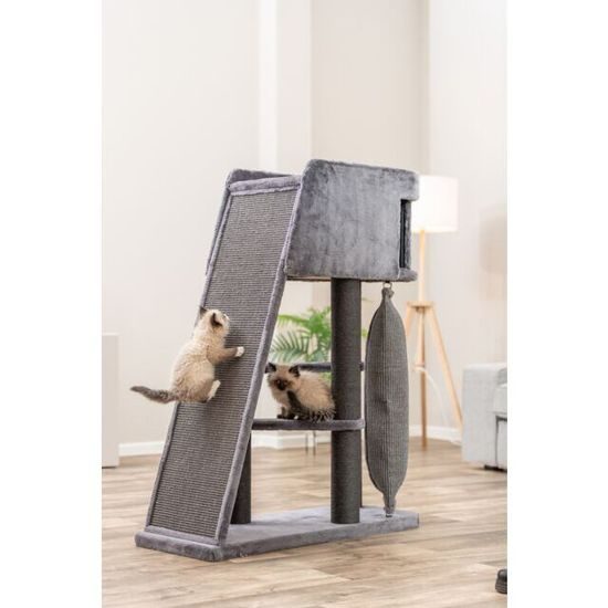 Trixie Škrabadlo ACTIVE 96x38 / 122 cm s lezeckou rampou šedá