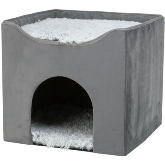 Trixie Kukaň HARVEY sametová se střešním lůžkem 38x38x38cm
