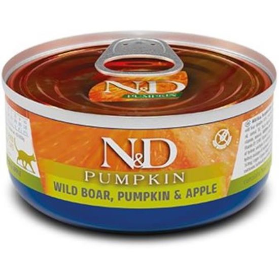 N&D PUMPKIN Cat konzerva Wild Boar, Pumpkin & Apple 70 g