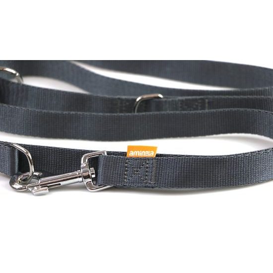 Aminela popruhové přepínací vodítko 25mm/220cm šedé