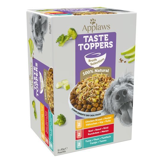 Applaws kapsička Dog Taste Toppers Broth Multipack