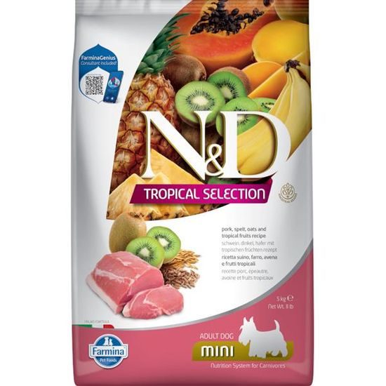 N&D TROPICAL SELECTION Dog LG Pork Adult Mini 5 kg
