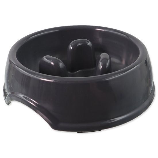 Dog fantasy Miska zpomalovací proti hltání černá 22x22x6cm