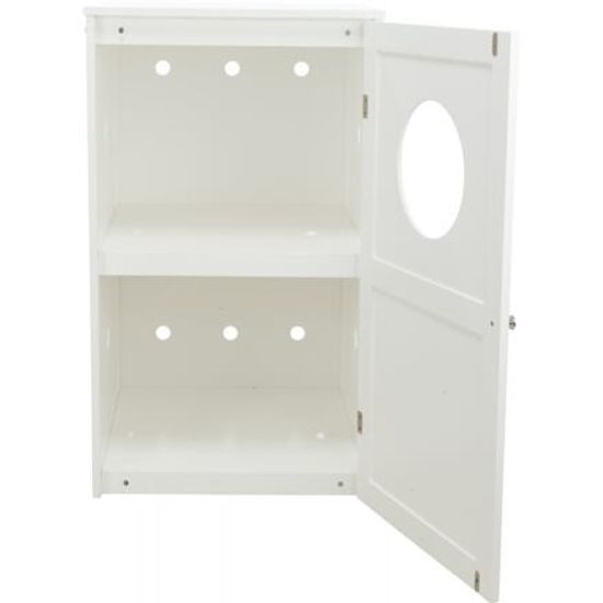 Trixie XL domek na kočičí toaletu 2 poličky MDF 53x90x58cm bílá