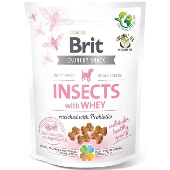Brit Care Dog Crunchy Cracker Puppy Insect with Whey enriched with Probiotics 200 g