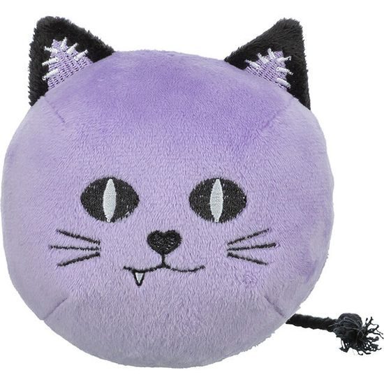 Trixie Kočka HALLOWEEN plyšová hračka se zvukem 10 cm fialová LIMITOVANÁ NABÍDKA