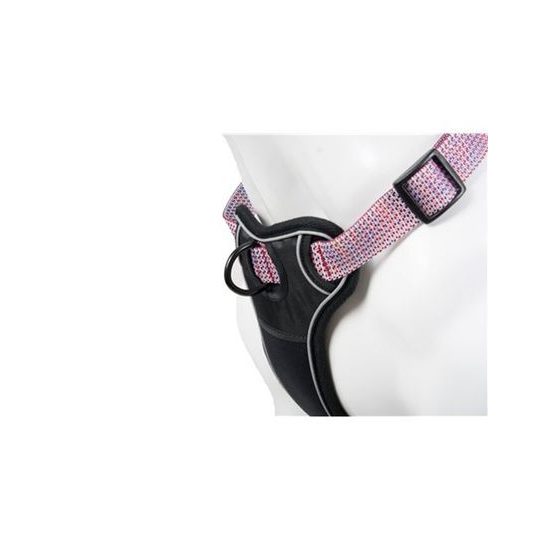 Farm Company Deluxe nylonový postroj pro psy stříbrný S