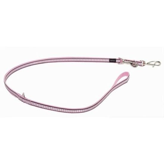 Red Dingo Vodítko přepínací 12 mm x 2 m Bones Rfx Světle Růžová