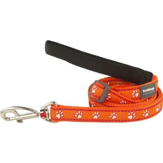 Red Dingo Vodítko 15 mm x 1,8 m Desert Paws Orange