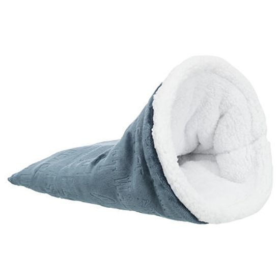 Trixie Plyšový pytel PAUL chumlací ø40x60cm modrá/bílá