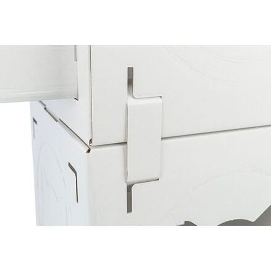 Trixie CASA CARA kartonový nábytek pro kočky 93x82x30,5cm nosnost 8kg bílá