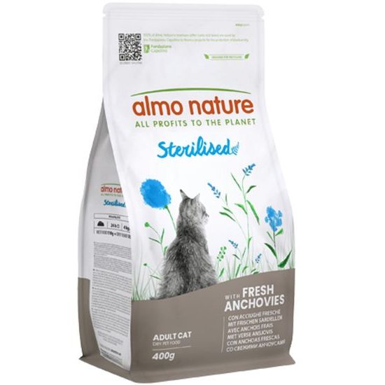 Almo Nature Sterilised pro kastrované kočky s ančovičkami 400g