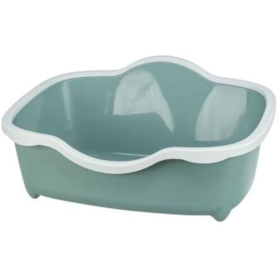 Trixie Toaleta pro kočky DAVIO s okrajem 56x26x39cm šalvějová/bílá