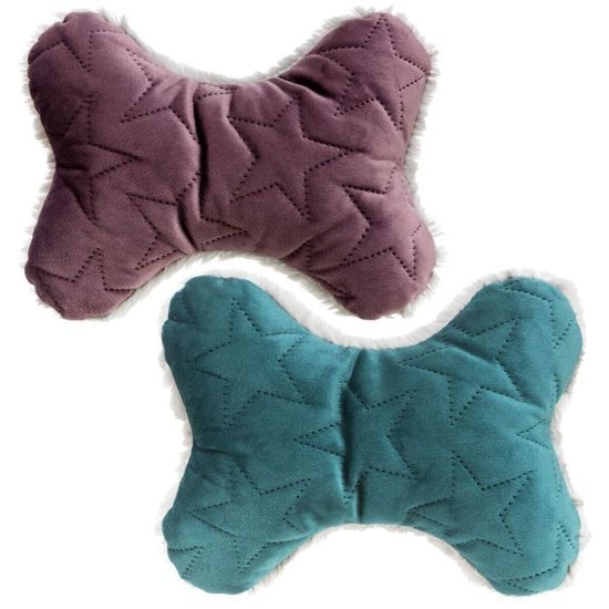 Trixie Xmas Bone - kost, hračka pro psy, 20 cm, samet/plyš, berry/petrolejová