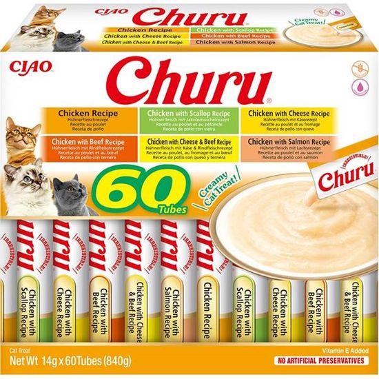 Inaba Churu Cat snack kuře mixmultipack 60x14g