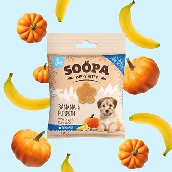 Soopa Pets Soopa Healthy Bites Puppy s banánem a dýní 50 g