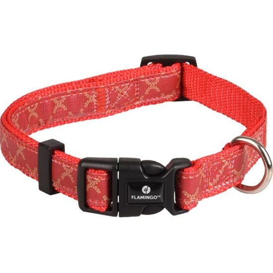Flamingo Obojek nylon Odin červený 1x20-35cm
