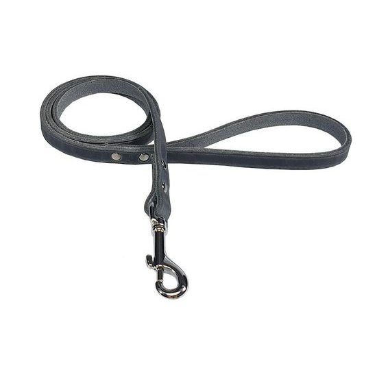 BAFPET Vodítko z maštěné kůže ZUBR šedá