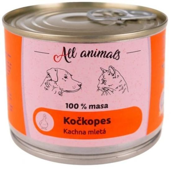 All Animals Kočkopes konzerva kachna mletá 200g